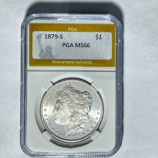 1879-S Morgan Silver Dollar PGA MS66
