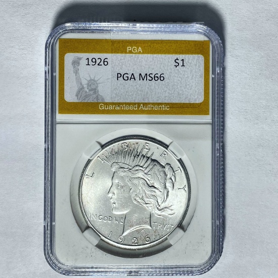 1926 Silver Peace Dollar PGA MS66