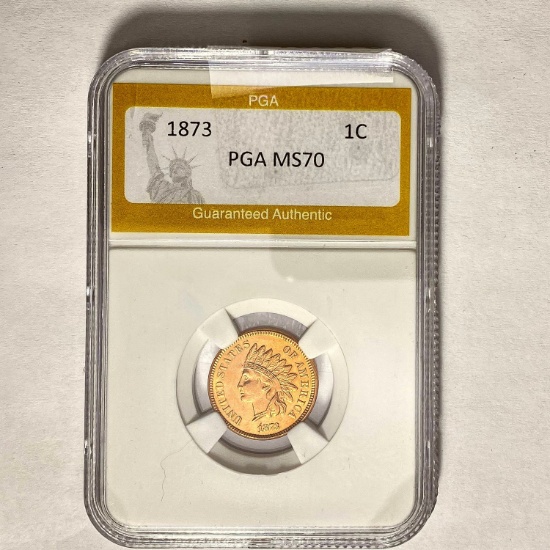1873 Indian Head Cent PGA MS70