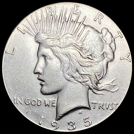 1935 Silver Peace Dollar CLOSELY UNCIRCULATED