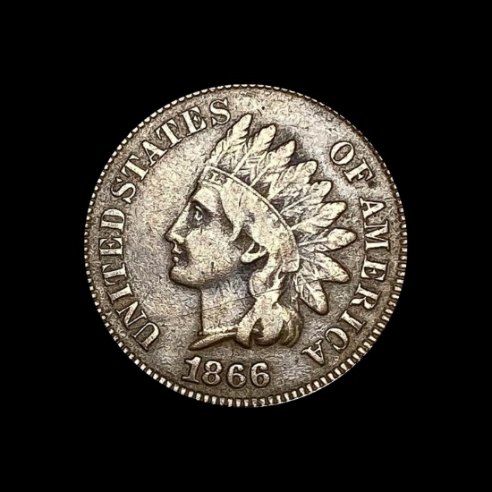 1866 Indian Head Cent NEARLY UNCIRCULATED