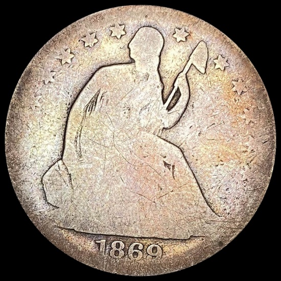 1869-S Silver Half Dollar LIGHTLY CIRCULATED