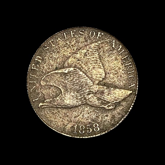 1858 Copper-Nickel Flying Eagle Cent LIGHTLY CIRCULATED
