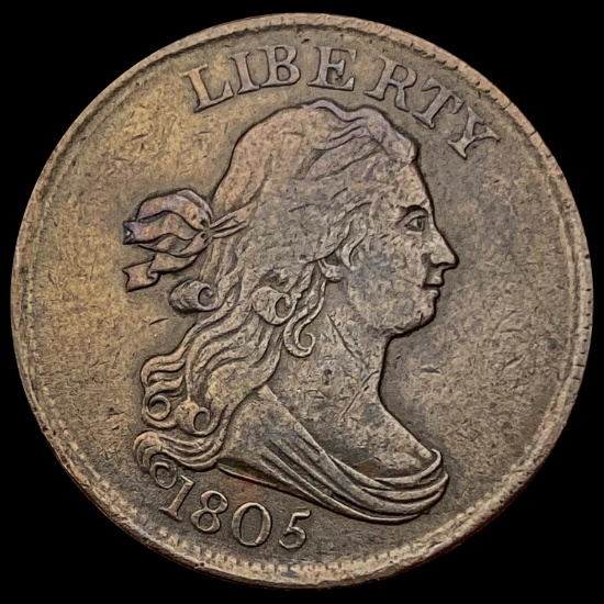 1805 Draped Bust Half Cent LIGHTLY CIRCULATED