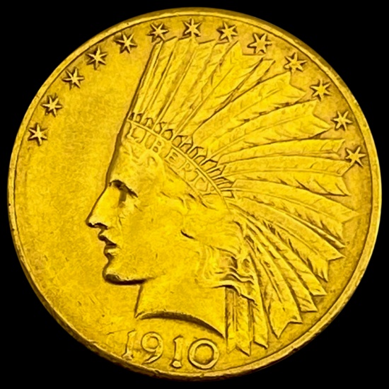 1910-D Indian Head Eagle $10 CLOSELY UNCIRCULATED CLOSELY UNCIRCULATED
