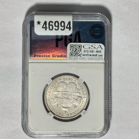 1892 Columbian Expo Half Dollar PGA MS66