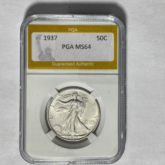 1937 Walking Liberty Half Dollar PGA MS6