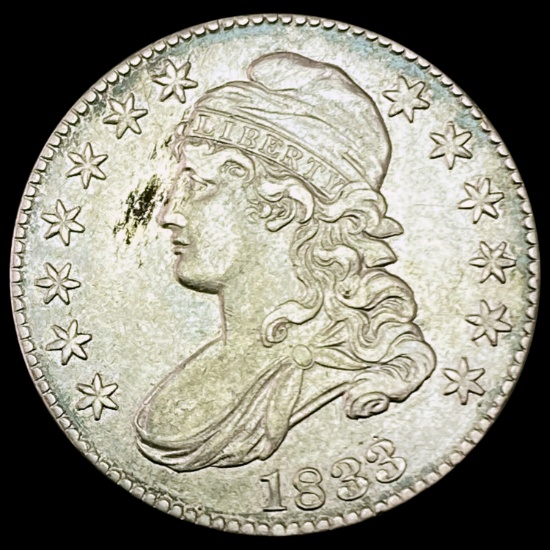 1833 Capped Bust Half Dollar CLOSELY UNCIRCULATED CLOSELY UNCIRCULATED