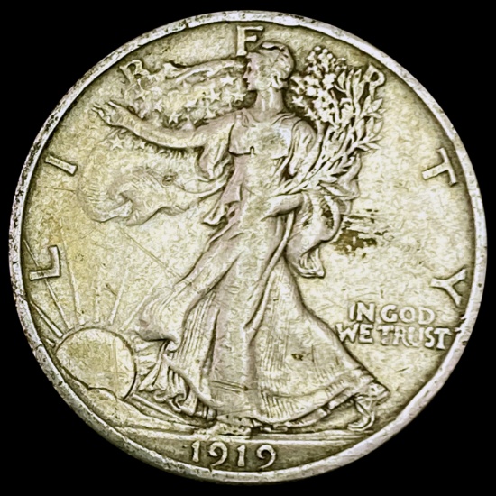 1919-S Walking Liberty Half Dollar NEARLY UNCIRCULATED NEARLY UNCIRCULATED