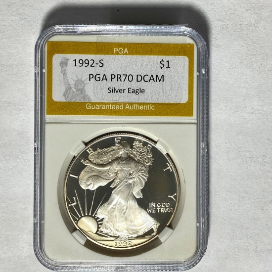 1992-S Silver Eagle PGA PR70 DCAM