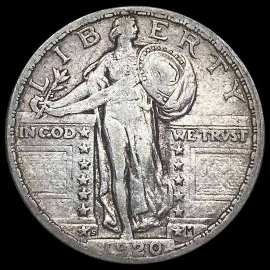 1920-S Standing Liberty Quarter LIGHTLY CIRCULATED LIGHTLY CIRCULATED