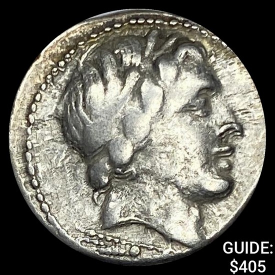 Roman 86 BC Silver Denarius NEARLY UNCIRCULATED