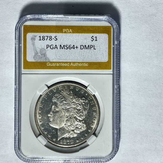 1878-S Morgan Dollar PGA MS64+ DMPL