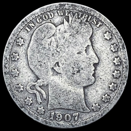 1907-S Barber Quarter NICELY CIRCULATED