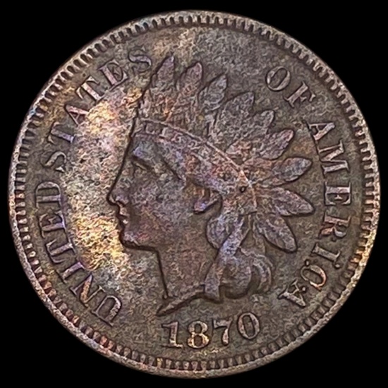 1870 Indian Head Cent CHOICE AU