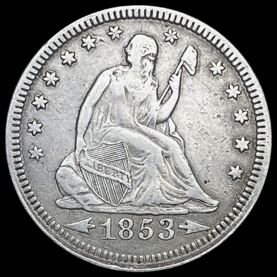 1853 Seated Liberty Quarter (Arrows & Ra NEARLY UNCIRCULATED NEARLY UNCIRCULATED