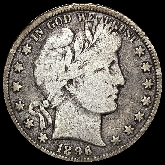 1896 Silver Half Dollar (Barber) NICELY CIRCULATED