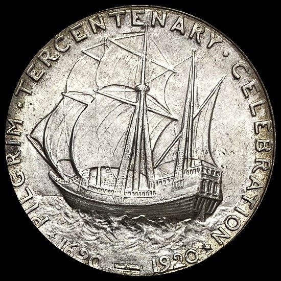 1920-D Silver Pilgrim Tercentenary Half Dollar UNCIRCULATED