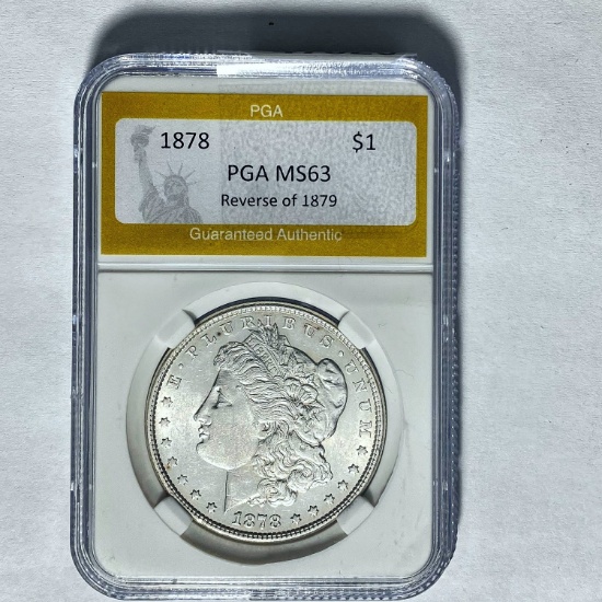 1878 Morgan Dollar Reverse of 1879 PGA M
