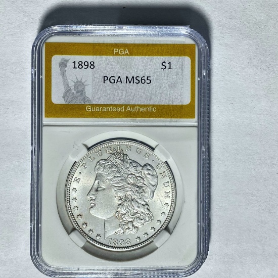 1898 Morgan Silver Dollar PGA MS65