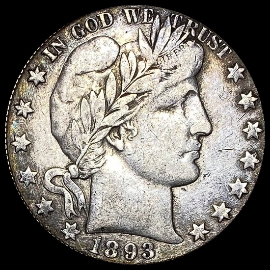 1893-O Silver Barber Half Dollar LIGHTLY CIRCULATED