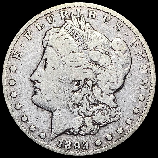1893-CC Silver Morgan Dollar LIGHTLY CIRCULATED
