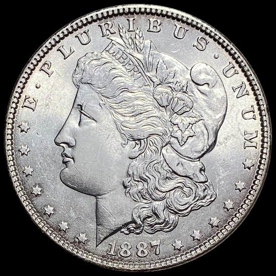 1887 Silver Morgan Dollar GEM BU