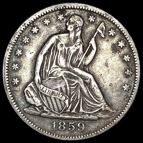 1859-S Silver Half Dollar LIGHTLY CIRCULATED