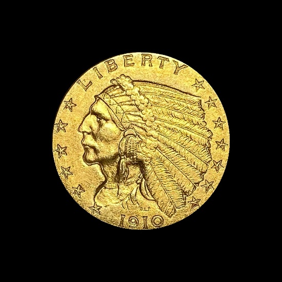 1910 Indian Head Gold $2.50 Quarter Eagle UNCIRCULATED