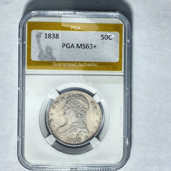 1838 Capped Bust Half Dollar PGA MS6