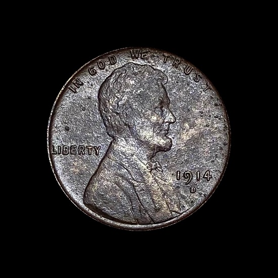 1914-D Lincoln Wheat Cent LIGHTLY CIRCULATED