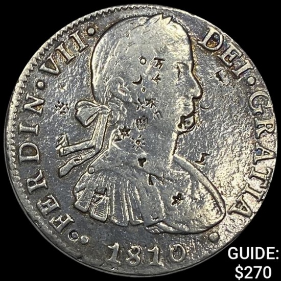 1810Mo HS Mexico Ferdinand VII Silver 8 Reales CLOSELY UNCIRCULATED