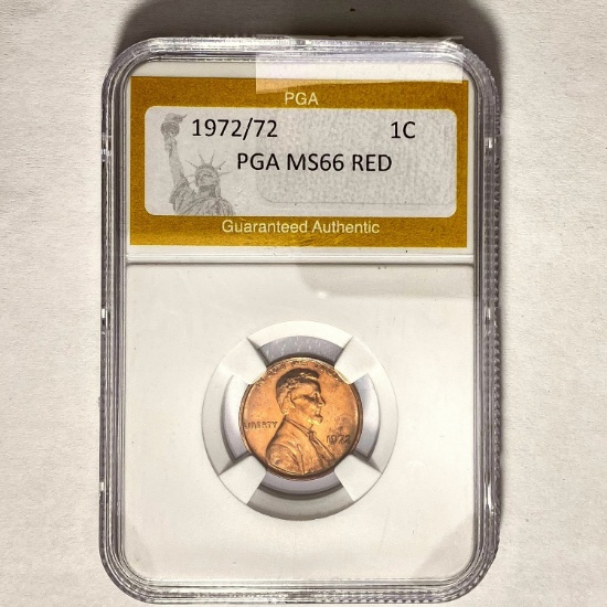 1972/72 Lincoln Memorial Cent PGA MS66 RED
