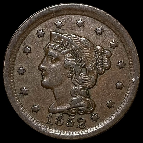 1852 Braided Hair Large Cent CLOSELY UNCIRCULATED