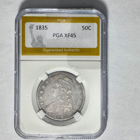 1835 Capped Bust Half Dollar PGA XF4