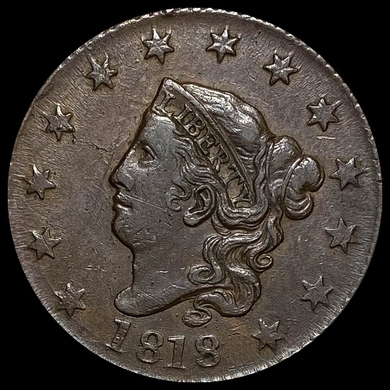 1818 Coronet Head Large Cent CHOICE AU