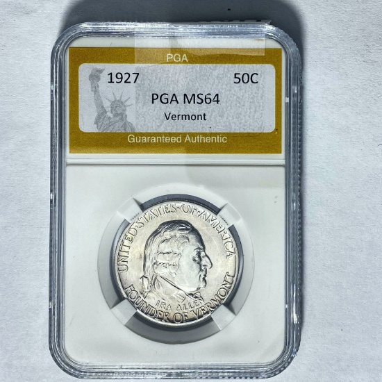 1927 Vermont Half Dollar PGA MS64