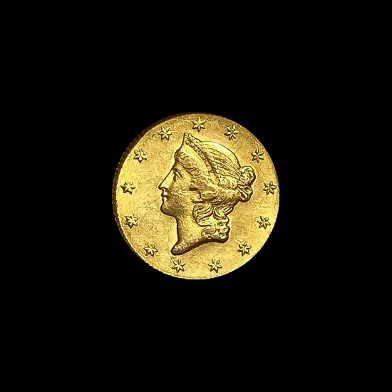1851 Gold $1 Liberty Head Type 1 CLOSELY UNCIRCULATED