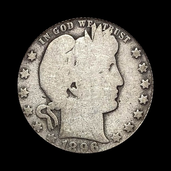 1896-O Silver Barber Quarter NICELY CIRCULATED