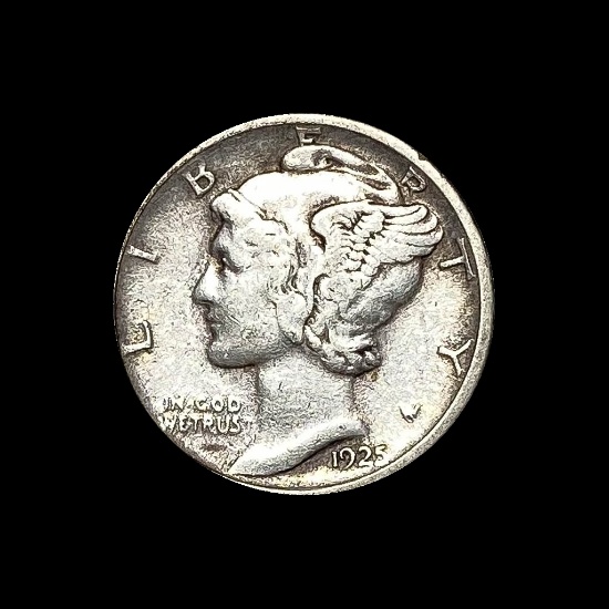 1925-S Mercury Dime LIGHTLY CIRCULATED