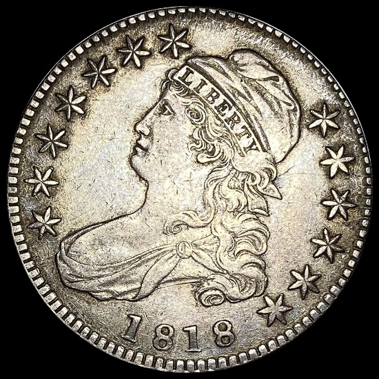 1818 Capped Bust Half Dollar LIGHTLY CIRCULATED