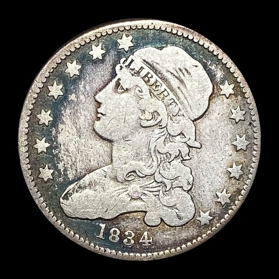 1834 Capped Bust Silver Quarter NICELY CIRCULATED