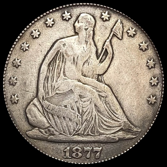 1877 Seated Liberty Half Dollar LIGHTLY CIRCULATED