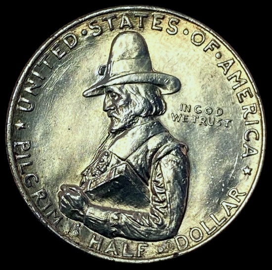 1920-D Silver Pilgrim Half Dollar GEM BU