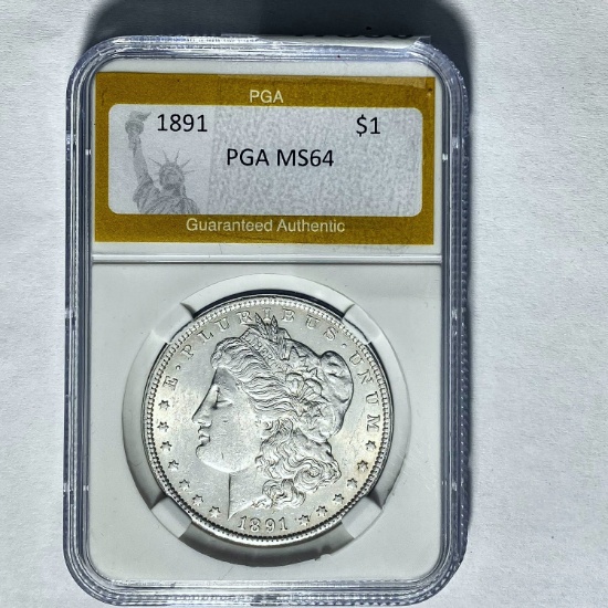 1891 Morgan Silver Dollar PGA MS64