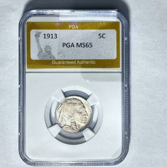 1913 5C Buffalo Nickel PGA MS65