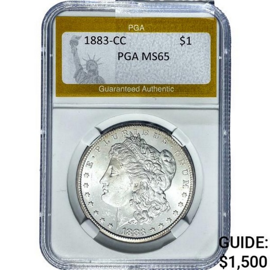 1883-CC Morgan Dollar PGA MS65