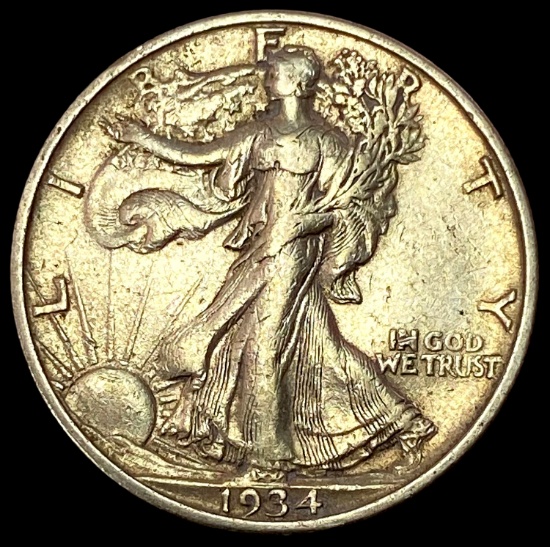1934-S Silver Walking Liberty Half Dollar CLOSELY UNCIRCULATED