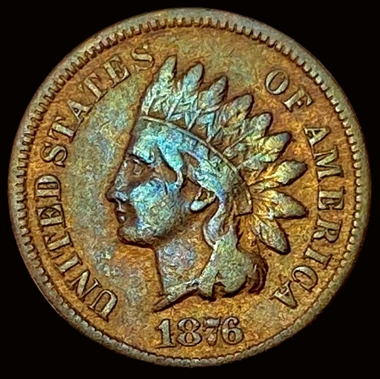 1876 Indian Head Cent LIGHTLY CIRCULATED