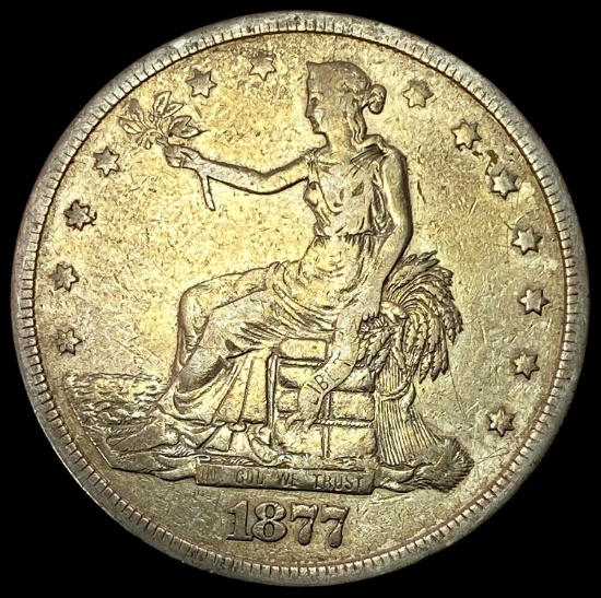 1877 Silver Trade Dollar LIGHTLY CIRCULATED